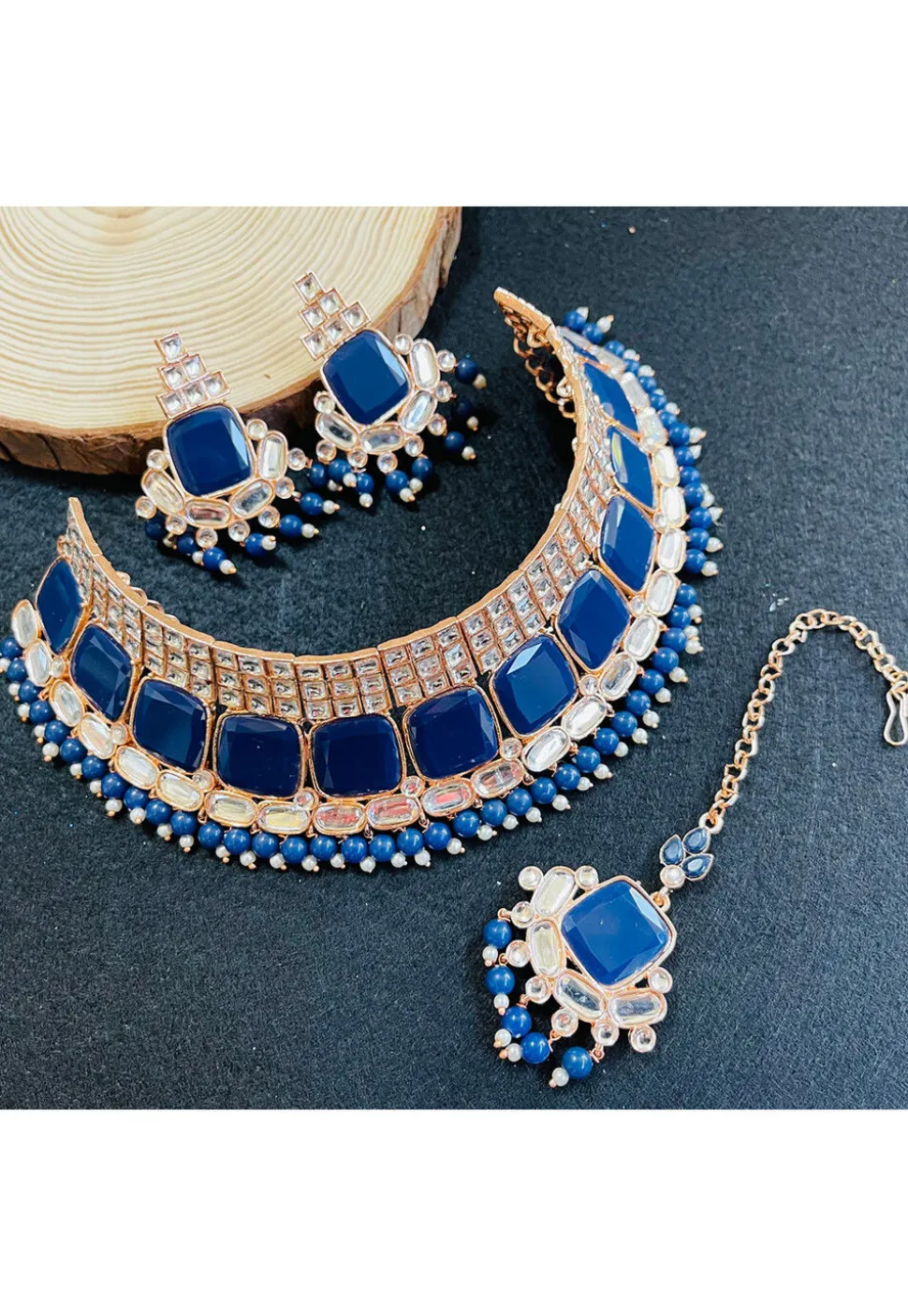 Stone Studded Choker Necklace Set