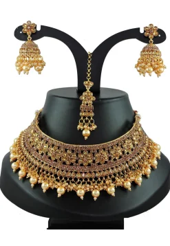 Stone Studded Choker Necklace Set