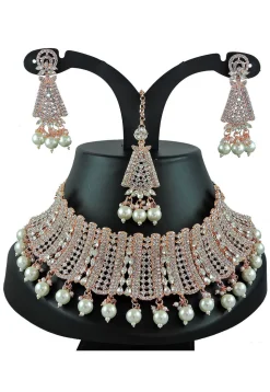 Stone Studded Choker Necklace Set