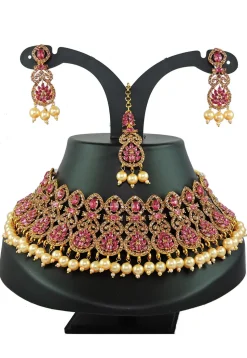 Stone Studded Choker Necklace Set