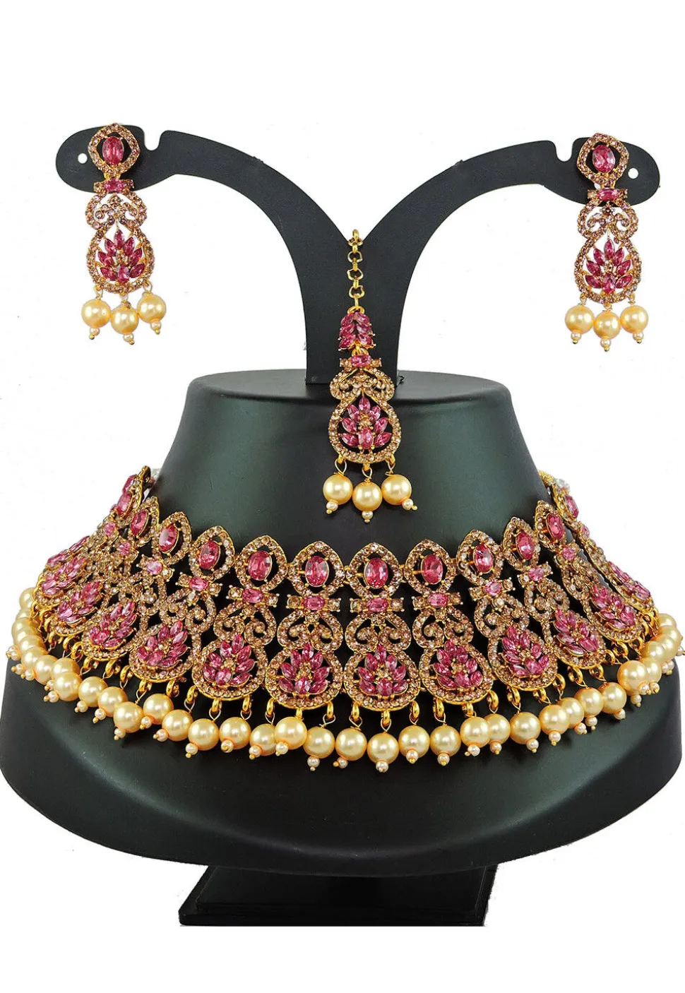 Stone Studded Choker Necklace Set