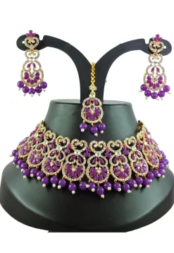 Stone Studded Choker Necklace Set