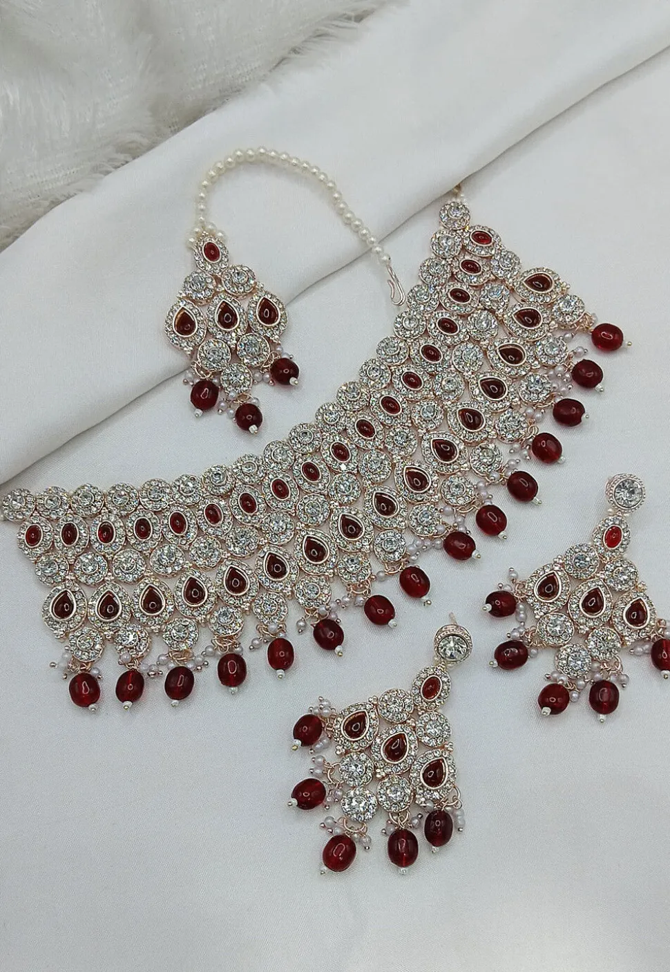 Stone Studded Choker Necklace Set