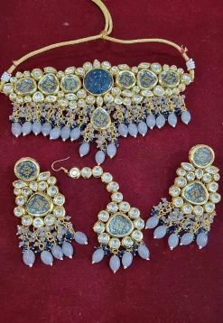 Stone Studded Choker Necklace Set