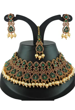 Stone Studded Choker Necklace Set