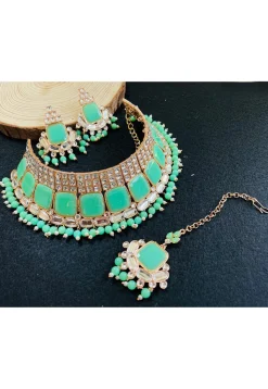 Stone Studded Choker Necklace Set