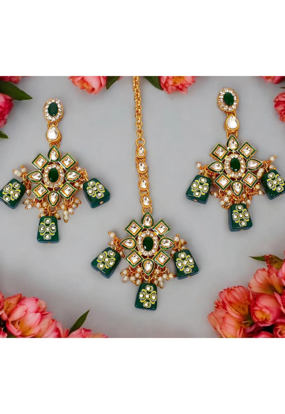 Stone Studded Choker Necklace Set