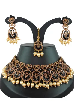 Stone Studded Choker Necklace Set