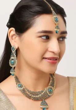 Stone Studded Choker Necklace Set