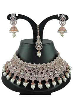 Stone Studded Choker Necklace Set