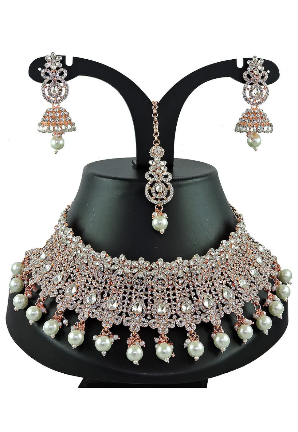 Stone Studded Choker Necklace Set