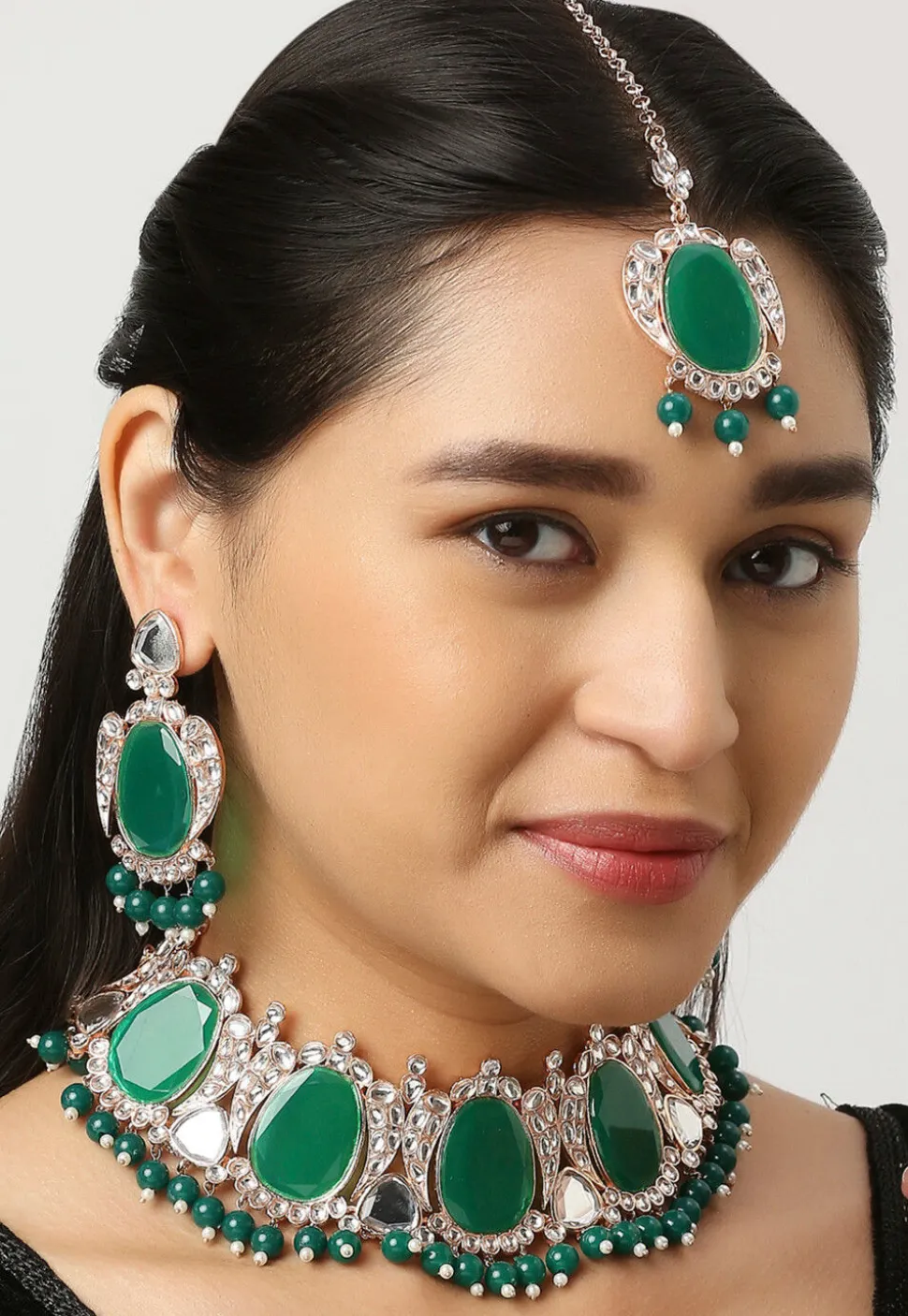 Stone Studded Choker Necklace Set