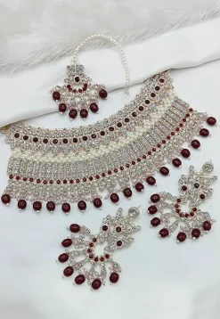 Stone Studded Choker Necklace Set