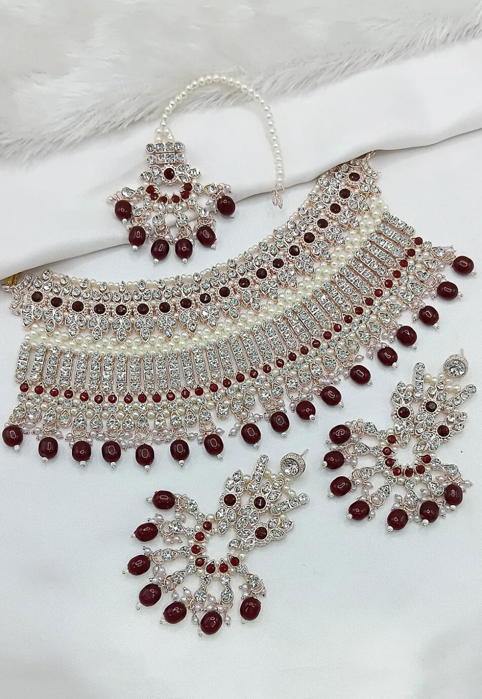 Stone Studded Choker Necklace Set