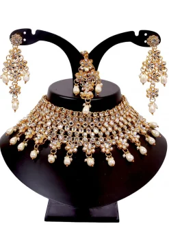 Stone Studded Choker Necklace Set