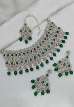 Stone Studded Choker Necklace Set