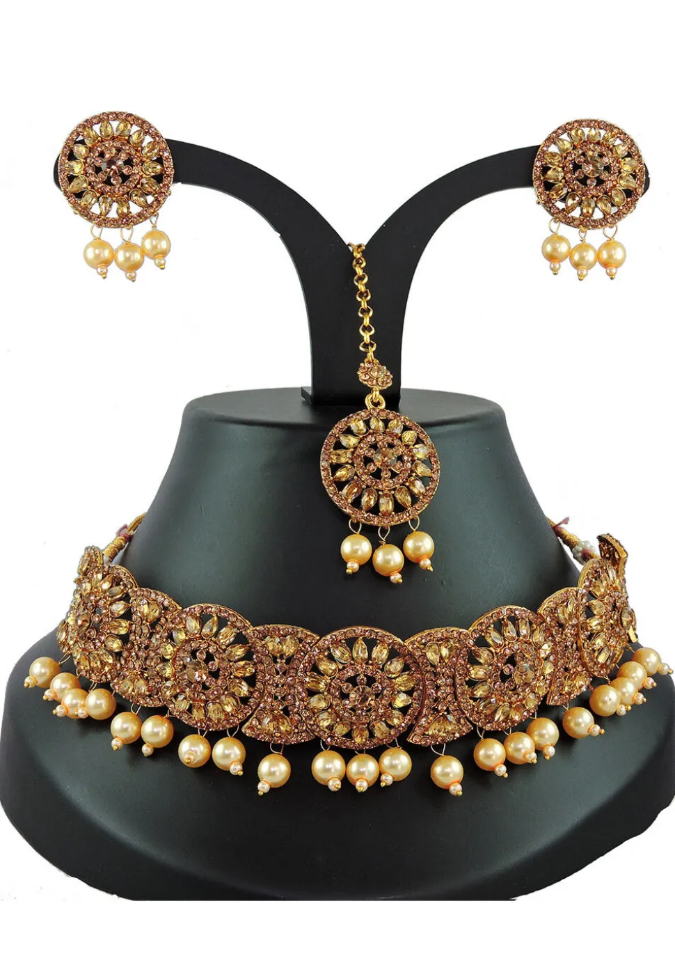 Stone Studded Choker Necklace Set