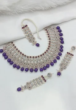 Stone Studded Choker Necklace Set