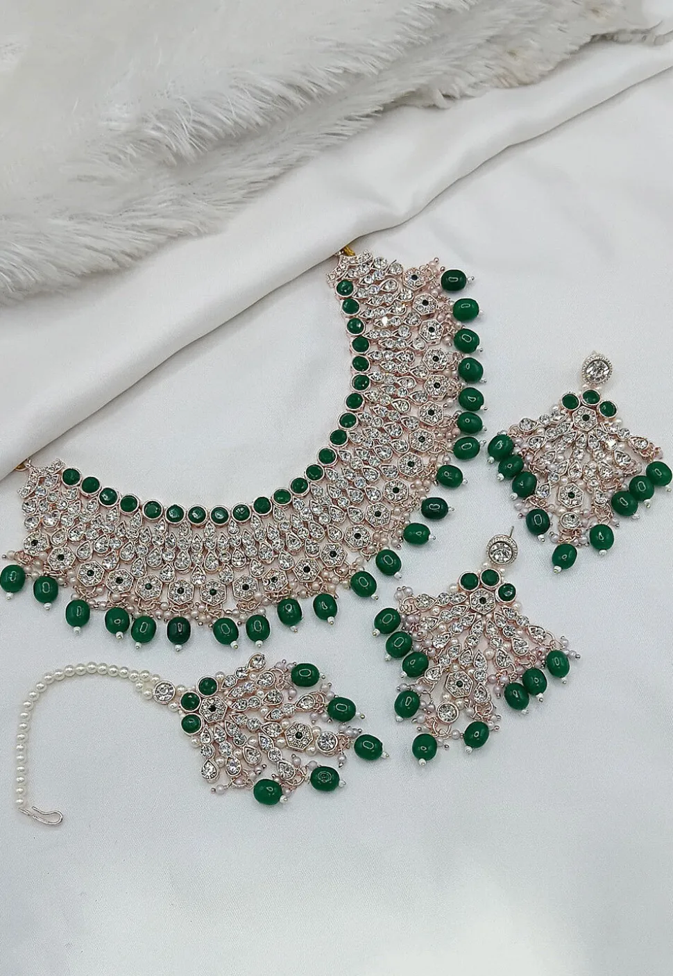 Stone Studded Choker Necklace Set