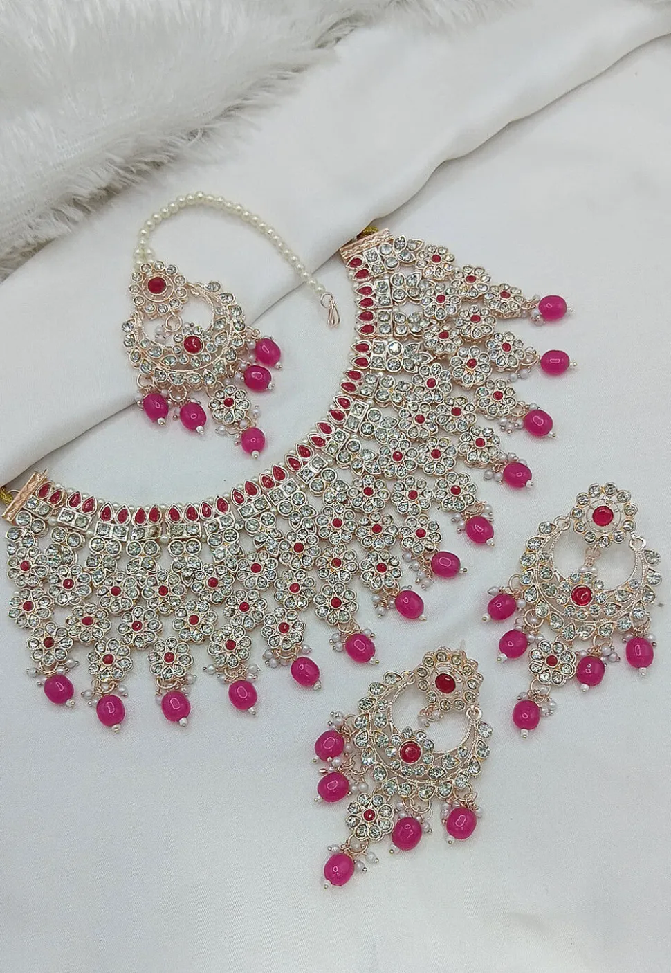 Stone Studded Choker Necklace Set