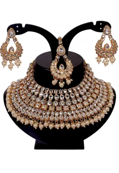 Stone Studded Choker Necklace Set