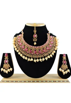 Stone Studded Choker Necklace Set