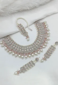 Stone Studded Choker Necklace Set