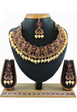 Stone Studded Choker Necklace Set