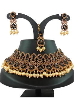 Stone Studded Choker Necklace Set