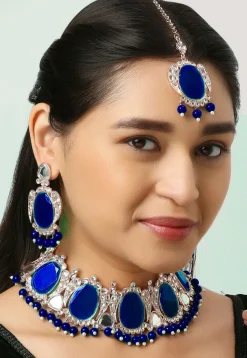 Stone Studded Choker Necklace Set