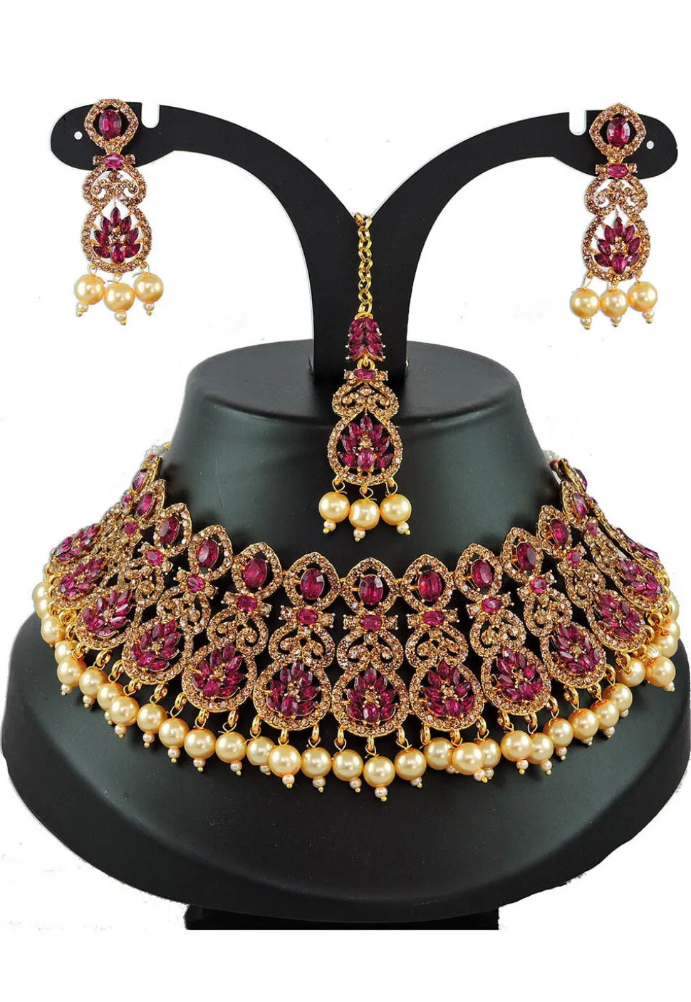 Stone Studded Choker Necklace Set