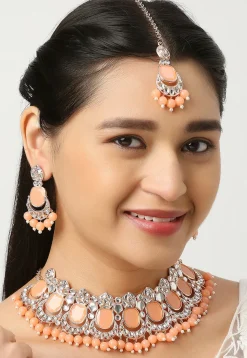 Stone Studded Choker Necklace Set