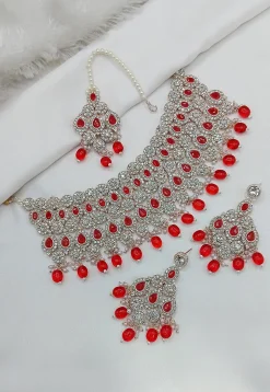 Stone Studded Choker Necklace Set