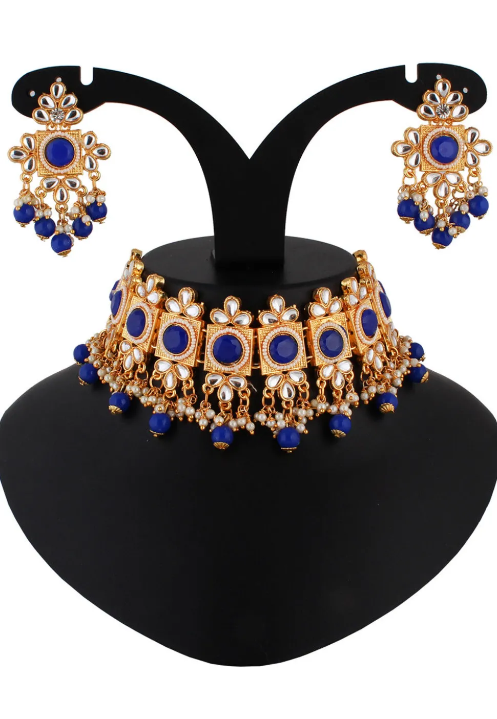 Stone Studded Choker Necklace Set