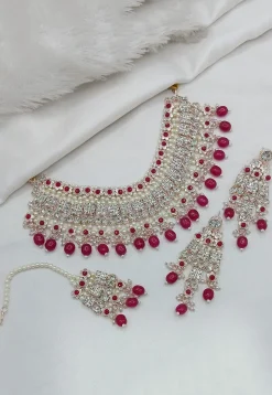 Stone Studded Choker Necklace Set