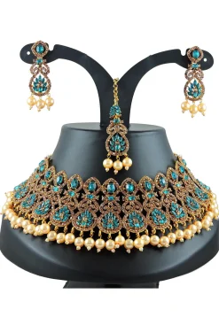 Stone Studded Choker Necklace Set