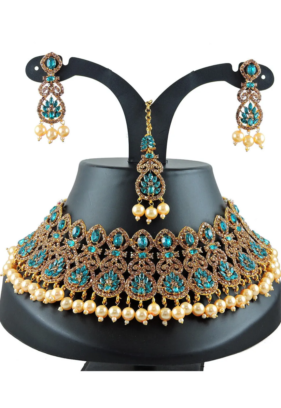 Stone Studded Choker Necklace Set