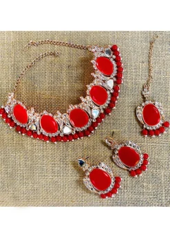 Stone Studded Choker Necklace Set