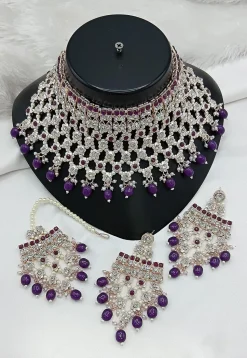 Stone Studded Choker Necklace Set