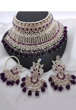 Stone Studded Choker Necklace Set