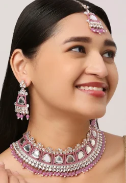 Stone Studded Choker Necklace Set