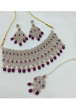 Stone Studded Choker Necklace Set