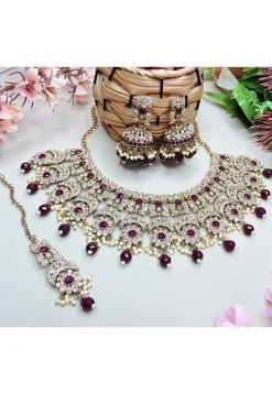 Stone Studded Choker Necklace Set