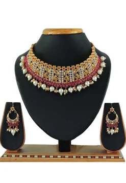 Stone Studded Choker Necklace Set