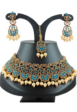 Stone Studded Choker Necklace Set
