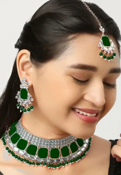 Stone Studded Choker Necklace Set