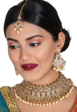 Stone Studded Choker Necklace Set