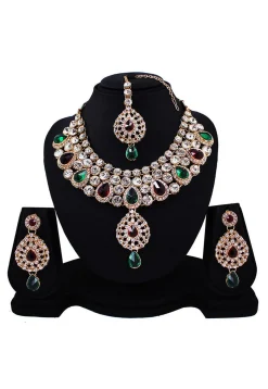 Stone Studded Choker Necklace Set