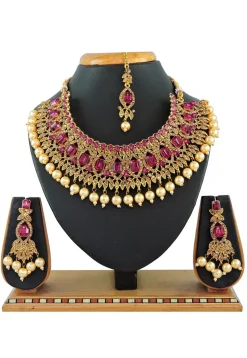 Stone Studded Choker Necklace Set