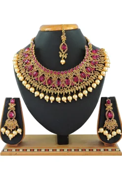 Stone Studded Choker Necklace Set